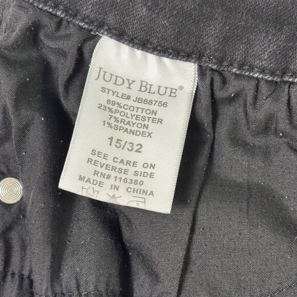 Judy Blue Skinny Jeans Women's 15/32 Black Stretch Slim Fit JB88756 Mid Rise - Picture 14 of 16